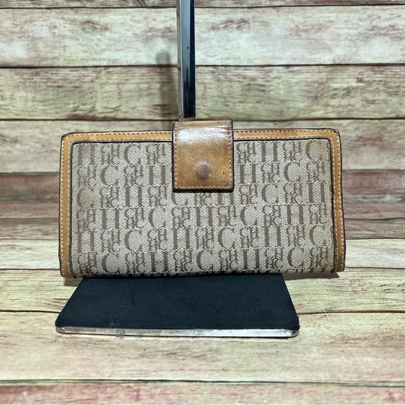 Carolina Herrera Monogram Leather Wallet - Picture 1 of 7